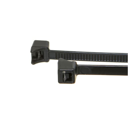 Us Cable Ties Cable Tie, 8 in L, 1-3/4 in Max Bundle Dia., Black, Nylon 6/6, 60 lb Strength, 1000 PK CH8B1000